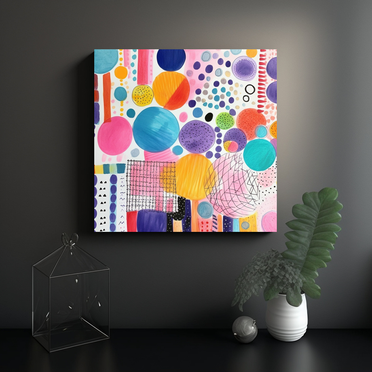 DIBUJO COLORIDO PARA DECORAR HABITACIÓN DE NIÑO 30X30 CM - 2