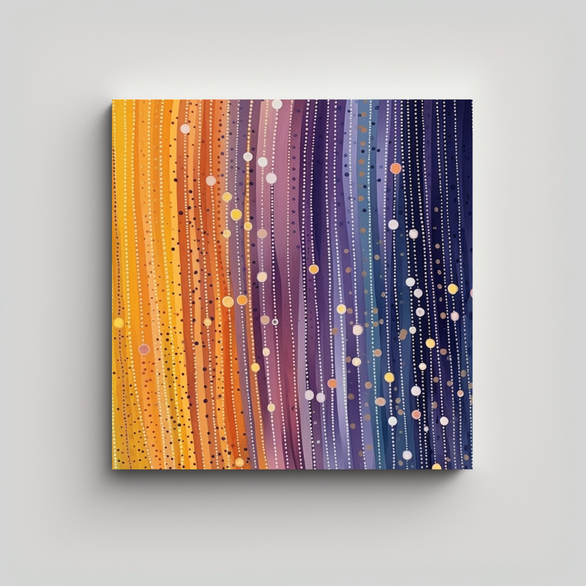 CUADROS DE DECORACIÓN HERMOSO LIVING CON RAYAS 60X60 CM - 1