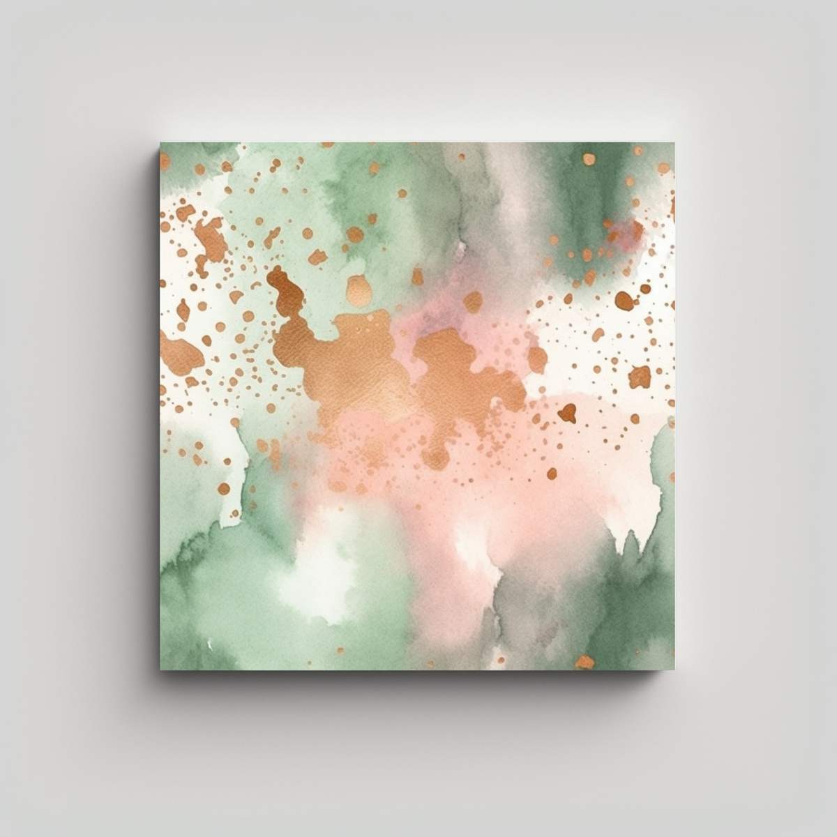 CUADRO DECORATIVO PATRÓN SIN COSTURAS VERDE 60X60 CM - 1