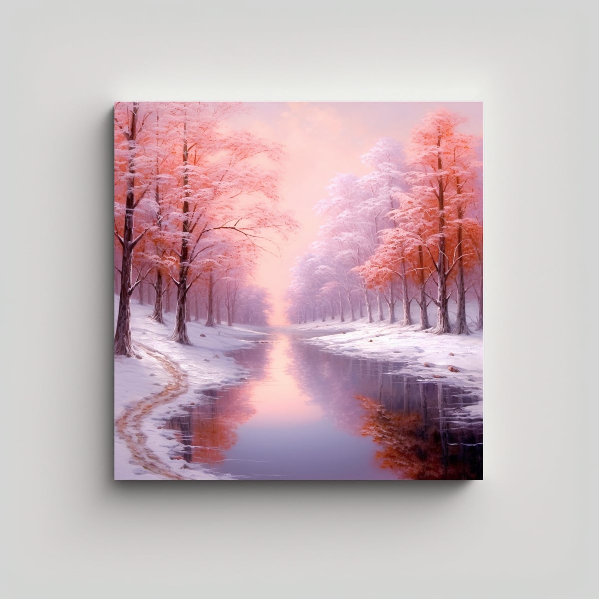 PINTURAS ROMÁNTICAS DE VISIÓN REALISTA DE 100X100 CM - 1