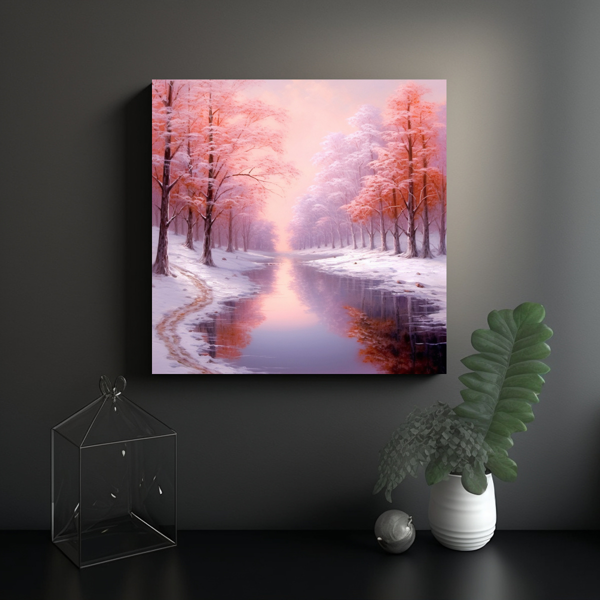PINTURAS ROMÁNTICAS DE VISIÓN REALISTA DE 100X100 CM - 2