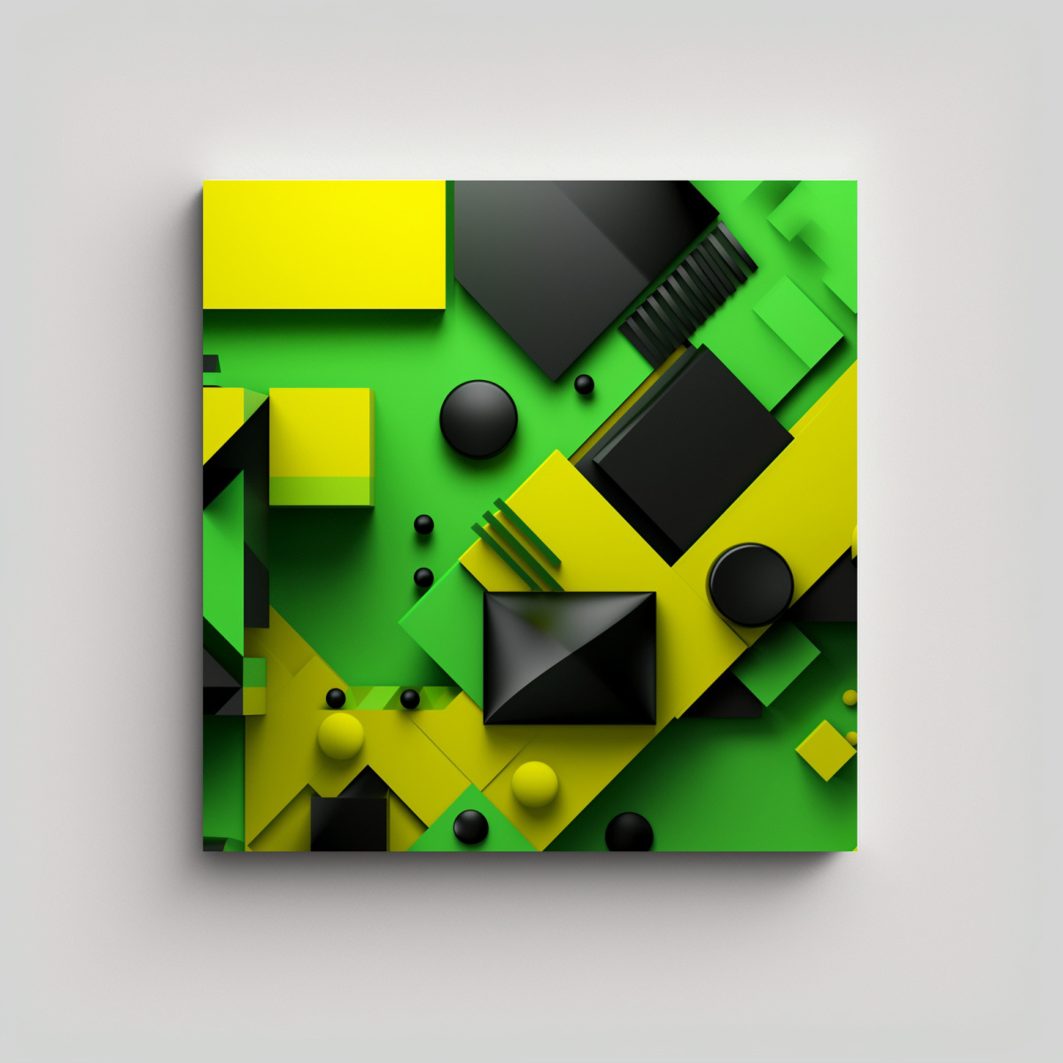 CUADRO ABSTRACTO ESTÉTICO HORIZONTAL DE ALTA 80X80 CM - 1