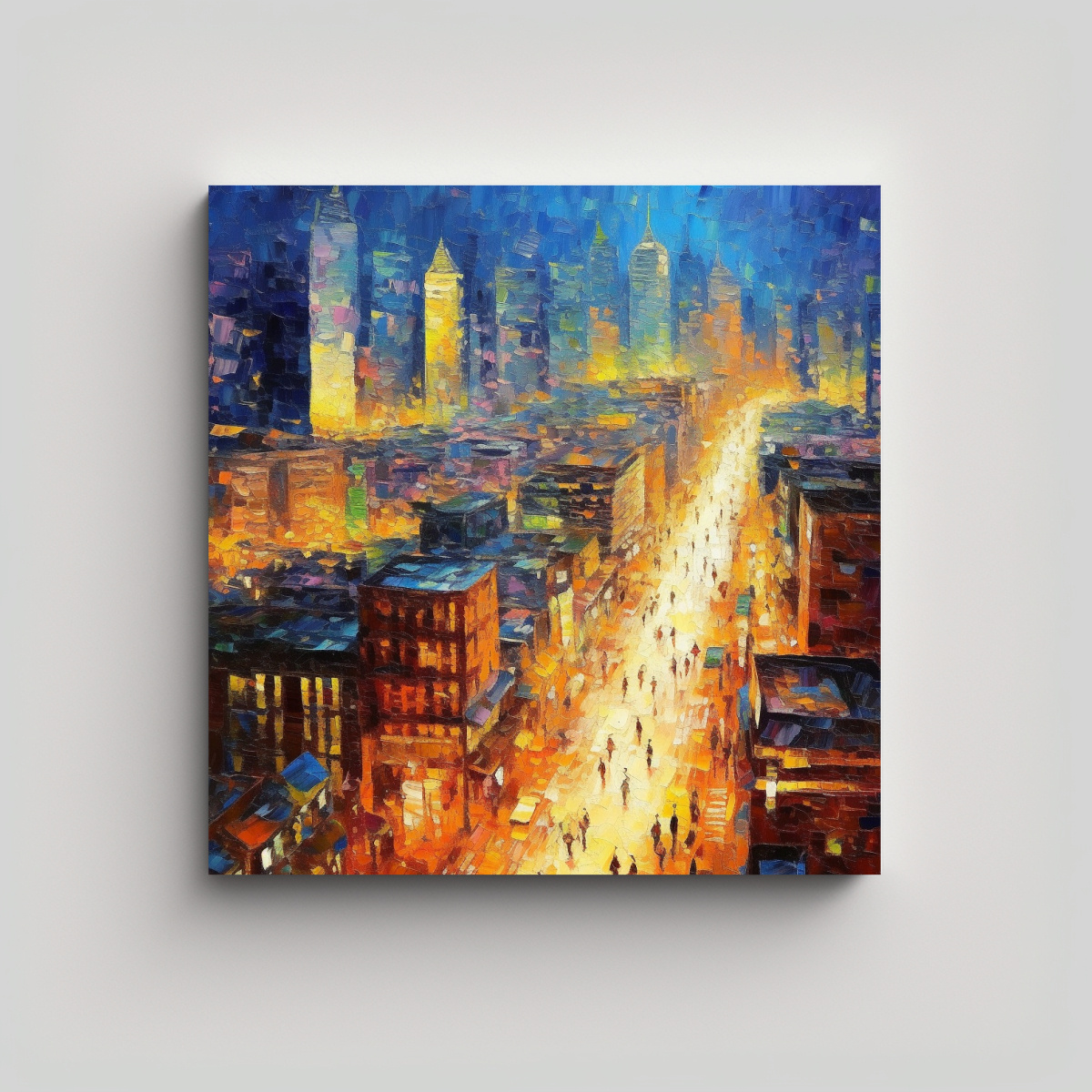 CUADROS ELEGANTES CON TONOS BRILLANTES DE ALTA 80X80 CM - 1