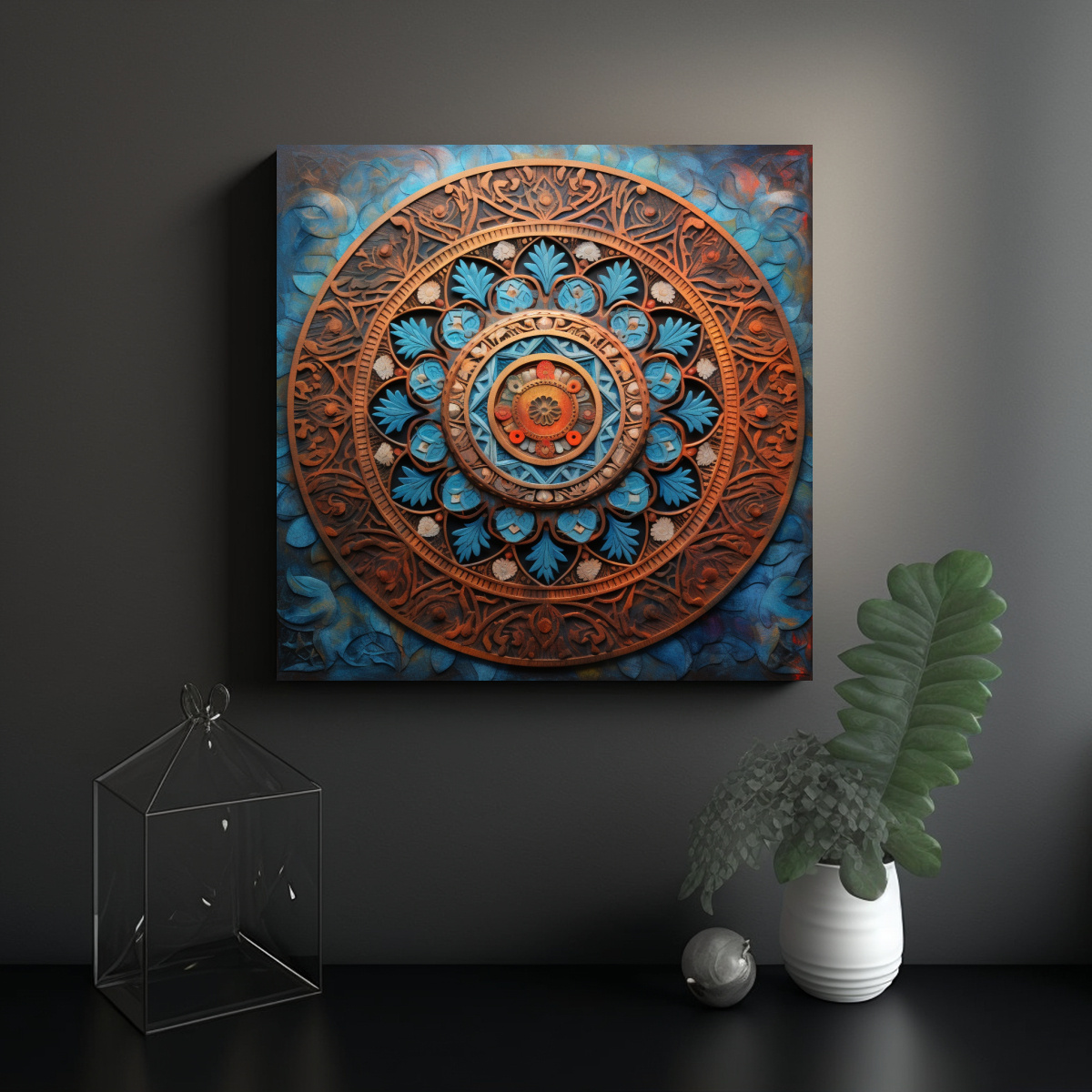 PINTURAS DECORATIVAS CON TEMÁTICA ESTRELLADA Y 70X70 CM - 2