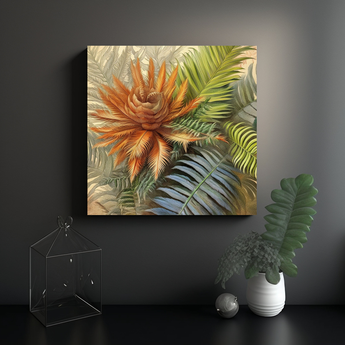 VENTA DE CUADRO CICADÁCEAS, VARIOS ESTILOS 70X70 CM - 2