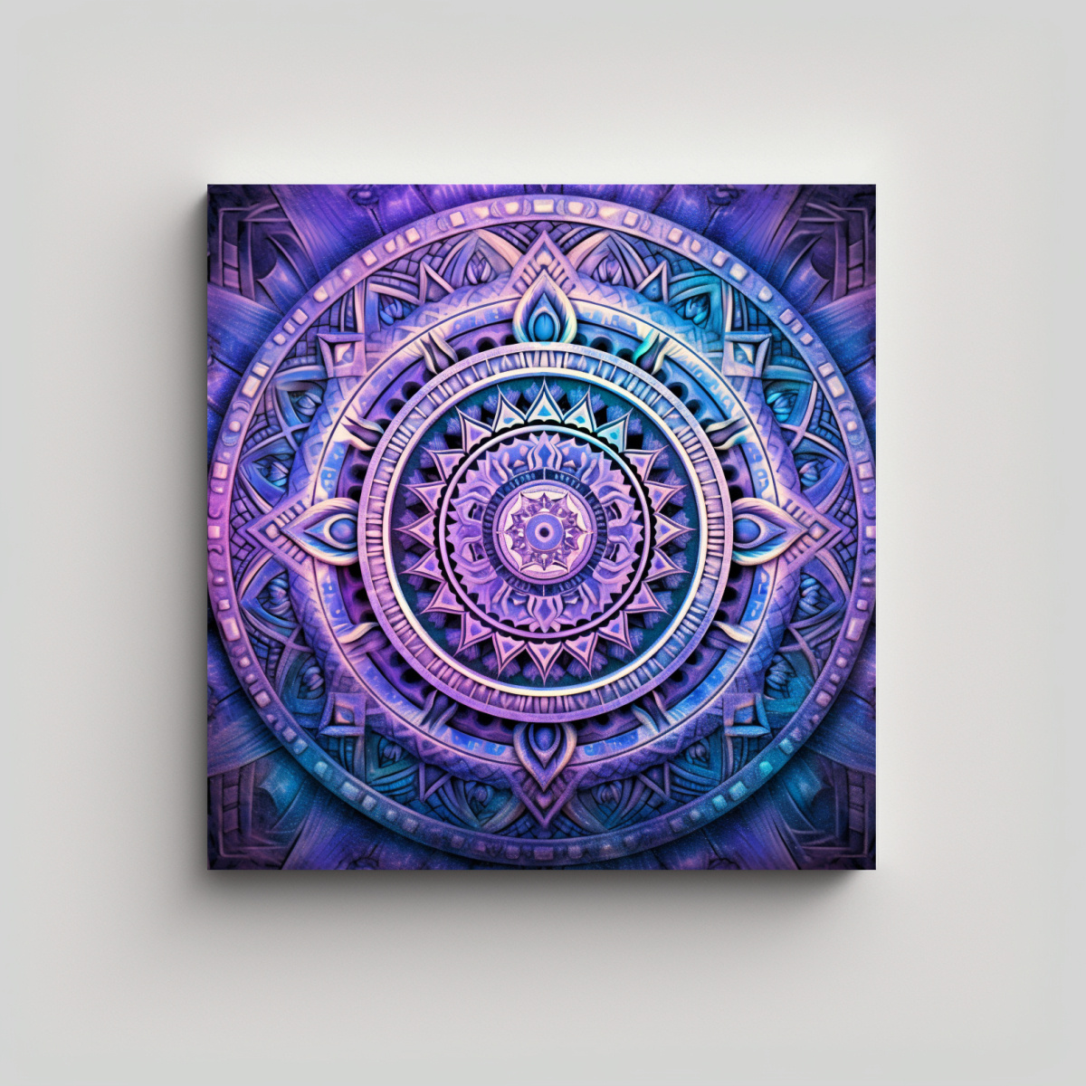 PINTURAS DE DECORACIÓN ESTILO INDIO, MANDALA 70X70 CM - 1