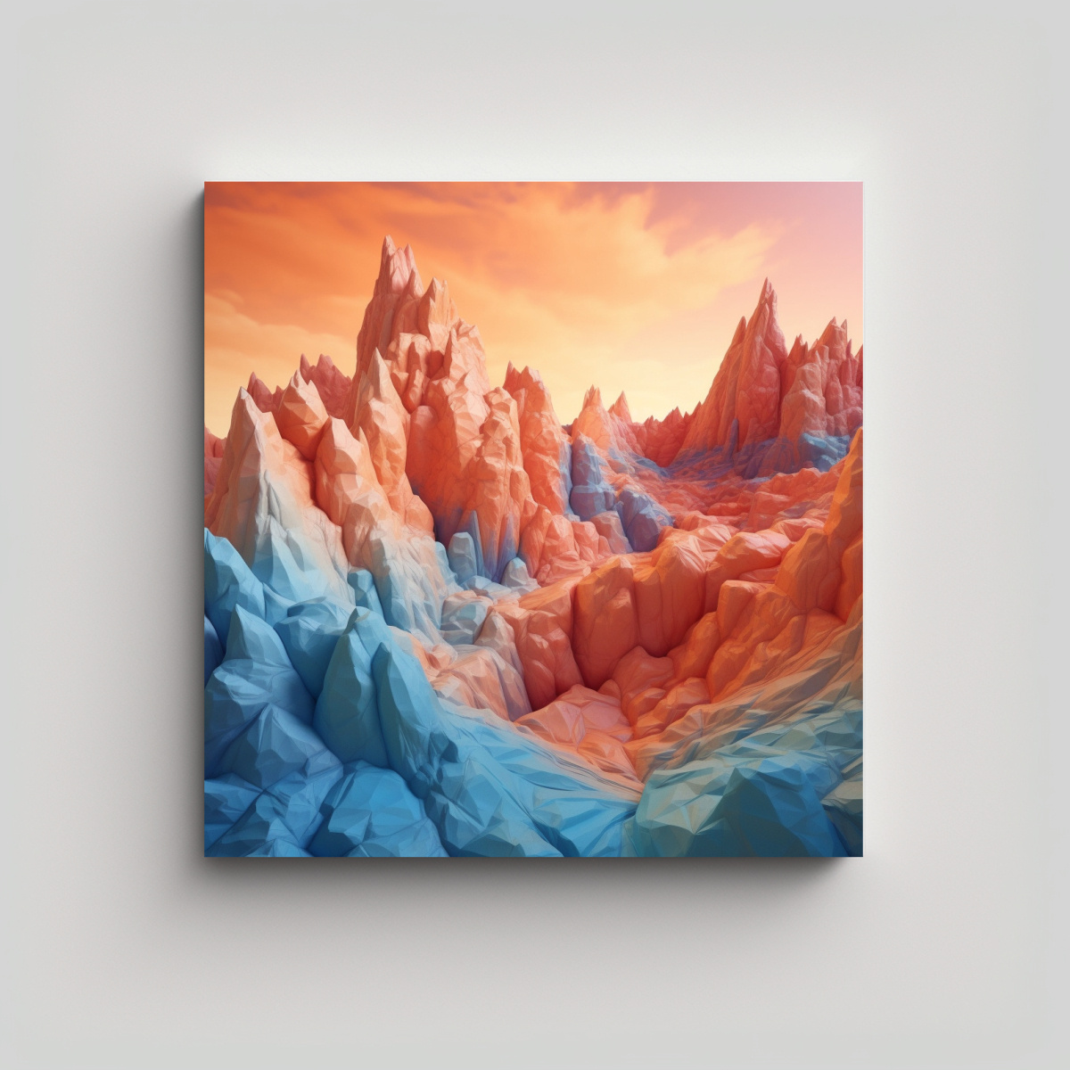 PINTURAS DECORATIVAS MINIMALISTAS DE MONTAÑAS 100X100 CM - 1