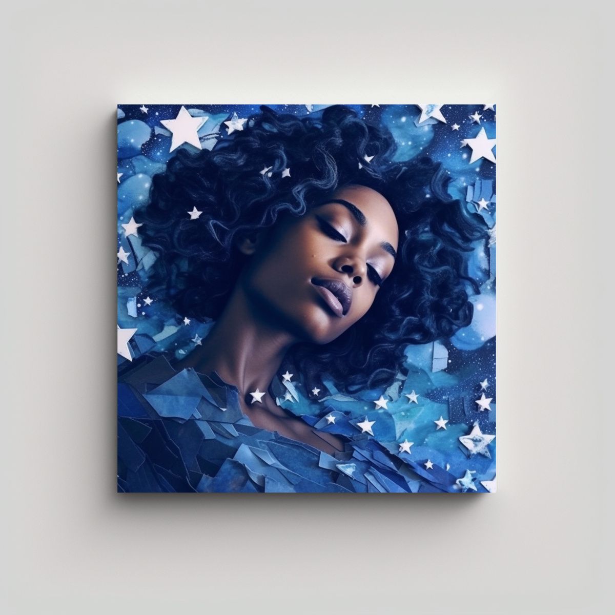 PINTURA EN CAPAS DE BELLA ESTÉTICA NEGRA 70X70 CM - 1