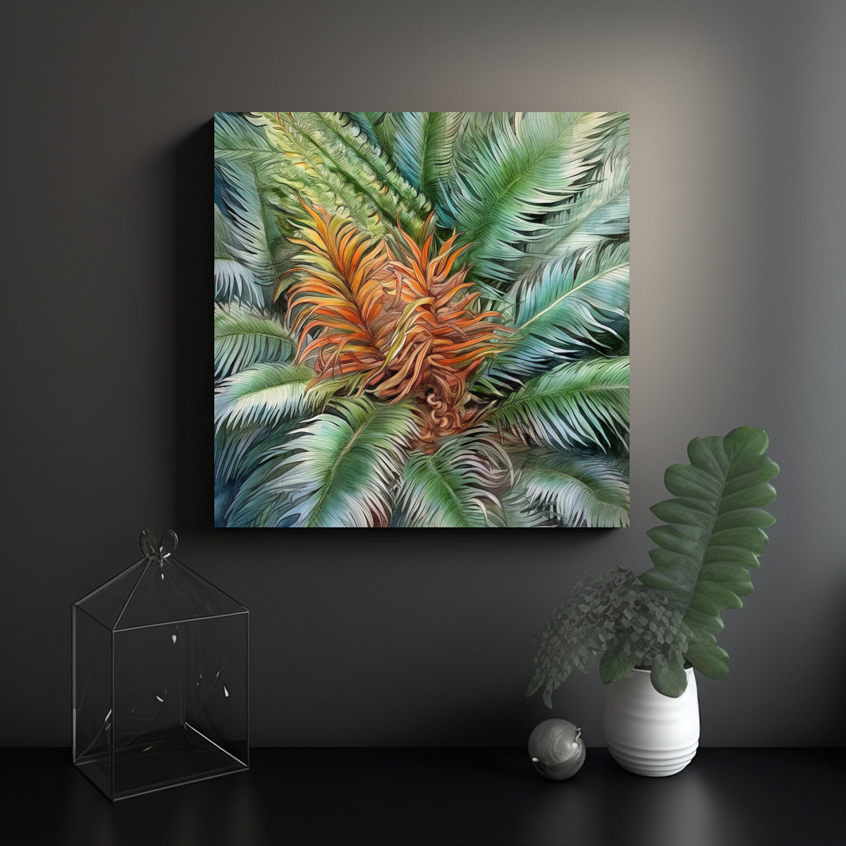 BUFANDA DE SEDA ACUARELA VARIOS ESTILOS CUADRO DE 50X50 CM - 2