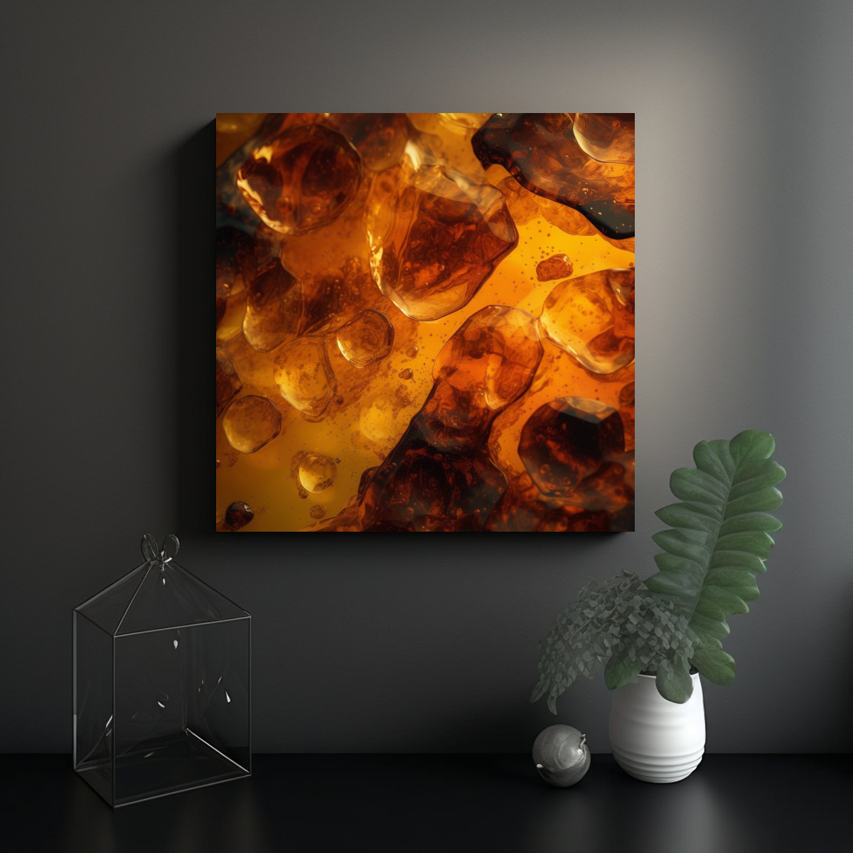 PINTURA DECORATIVA TEXTURA ÁMBAR ANTIGUO EN 30X30 CM - 2