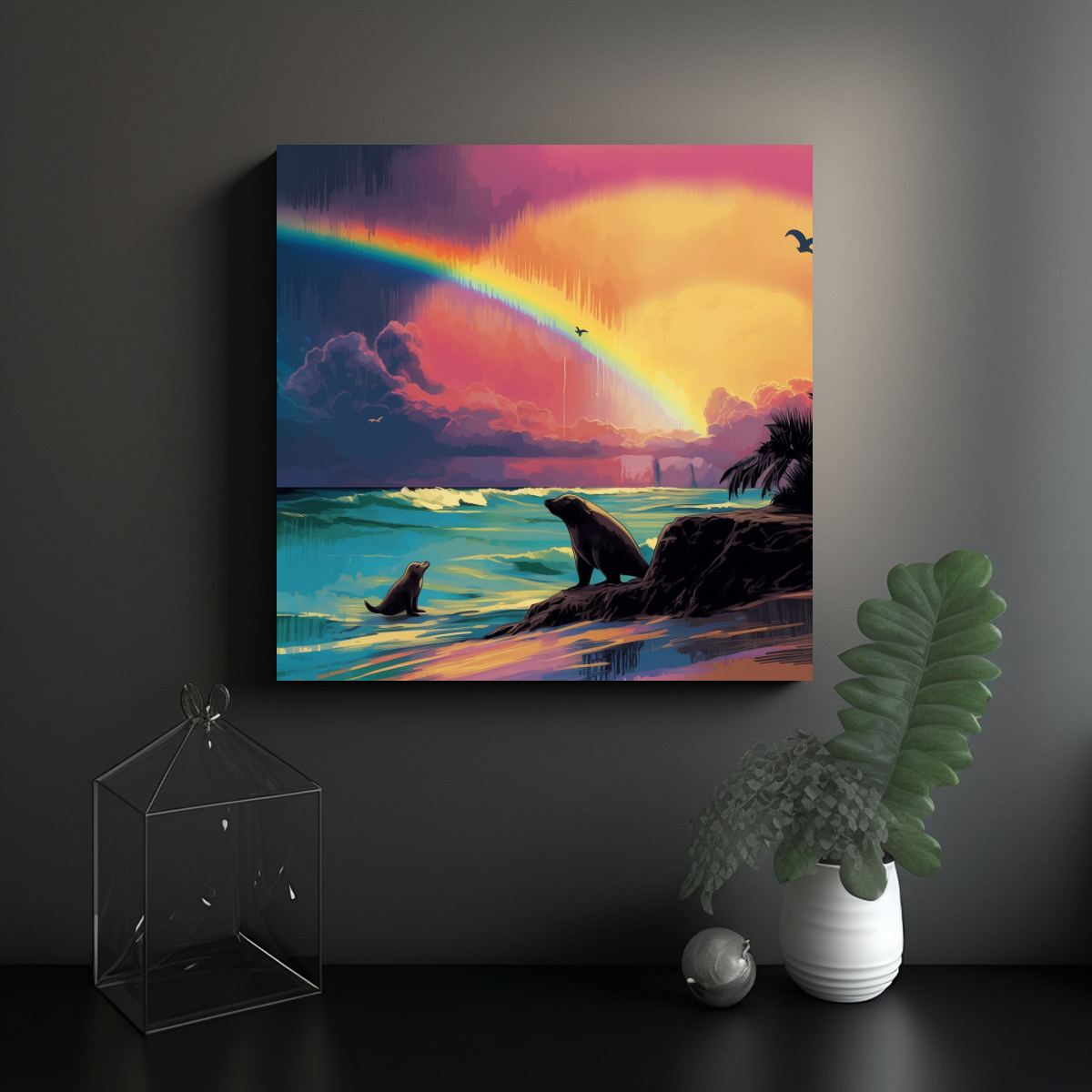 CUADRO CUADRO SENSIBLE: SOMBRA DE PEREZOSO Y 50X50 CM - 2