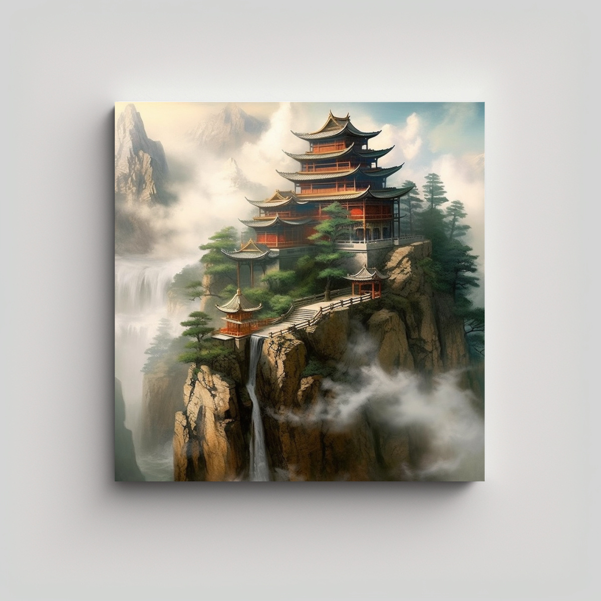 PINTURA MURAL DECORATIVA ESTILO ARQUITECTURA 40X40 CM - 1