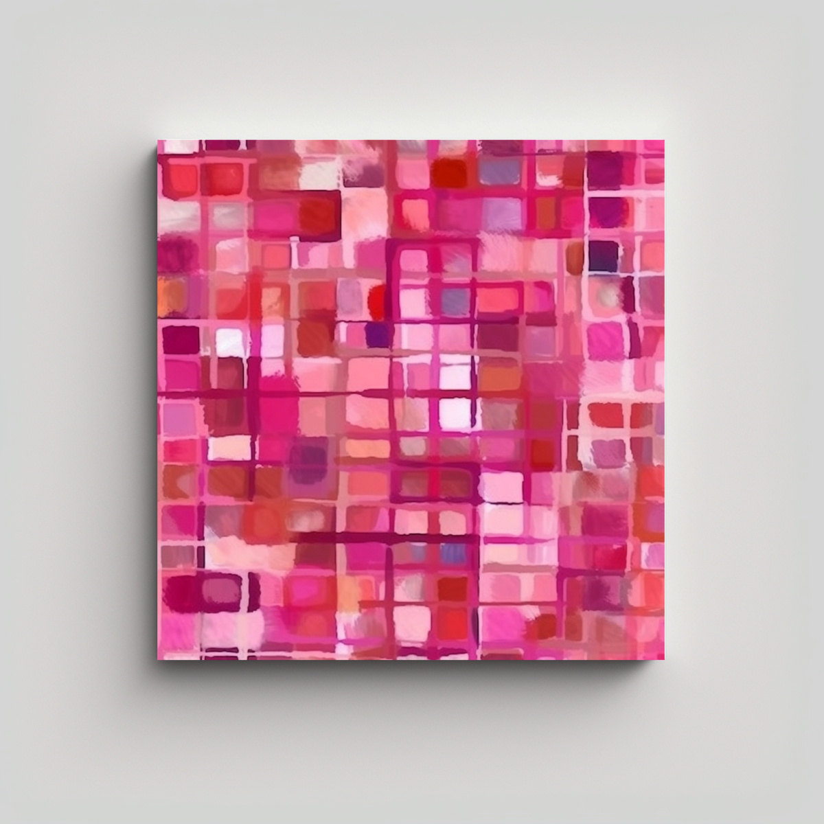 PINTURA AL ÓLEO DE COMPOSICIÓN DE DORMITORIO EN 20X20 CM - 1