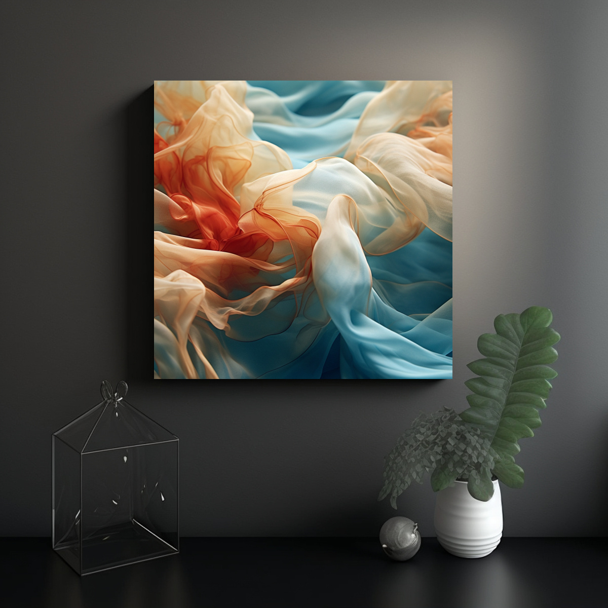 FOTO CERCANA DE CUADRO IMPRESO EN TELA DE 60X60 CM - 2