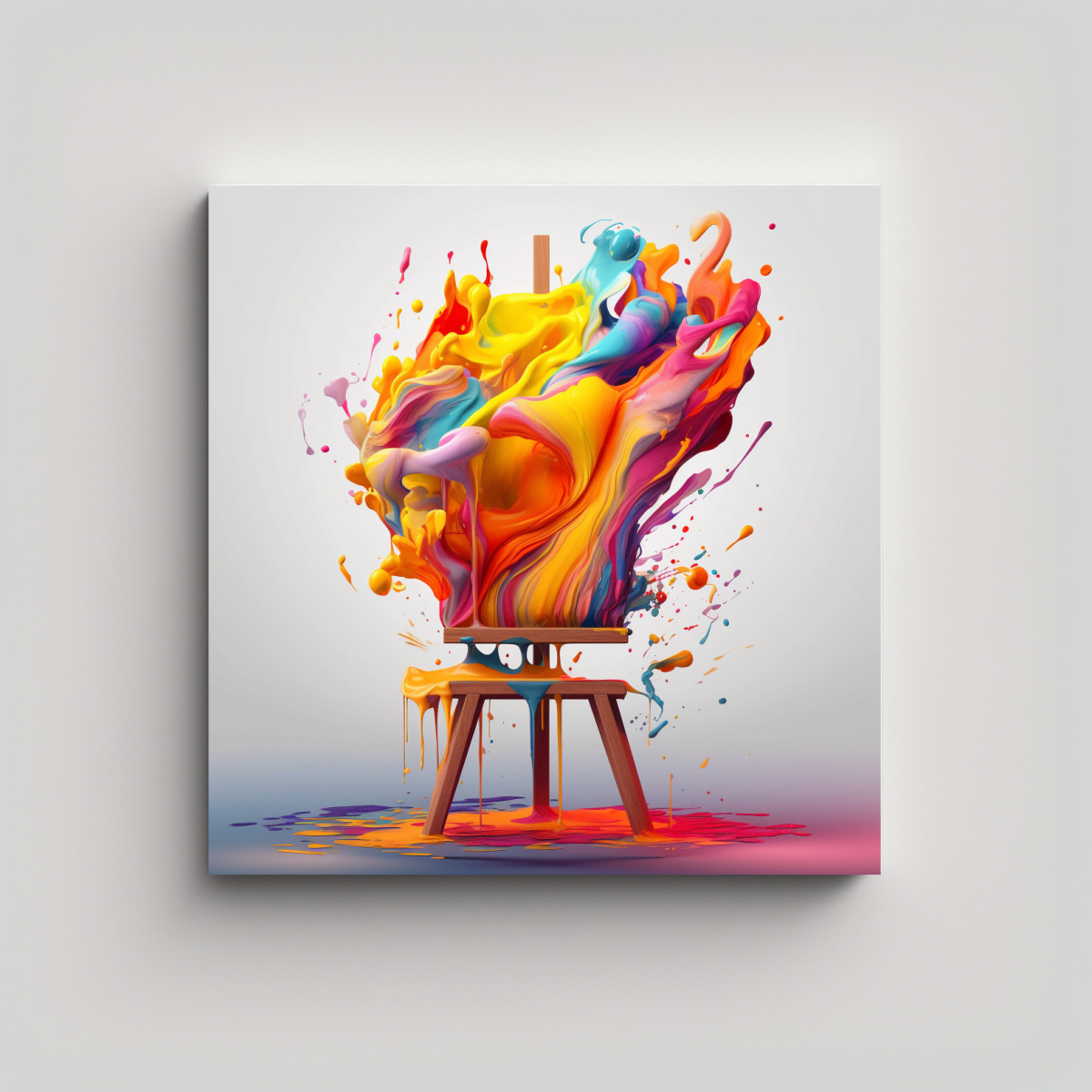 DISEÑO DE LOGOTIPO DE PINTURA EN LIENZO PARA 100X100 CM - 1