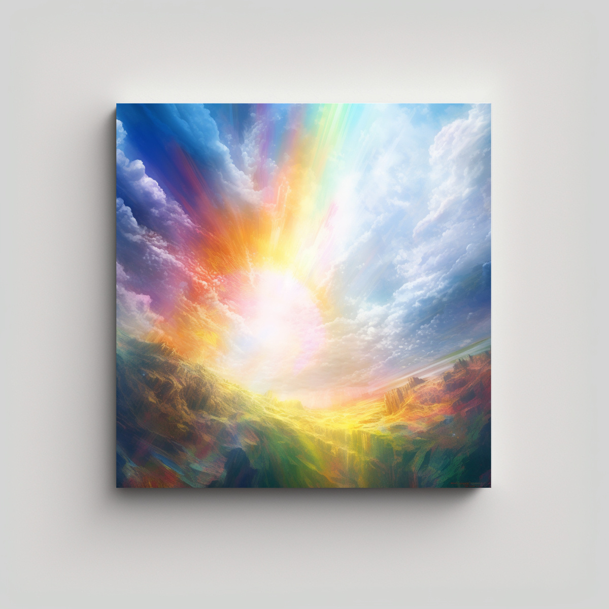 PINTURA DIGITAL DE ARTE MODERNO BRILLANTE EN 90X90 CM - 1
