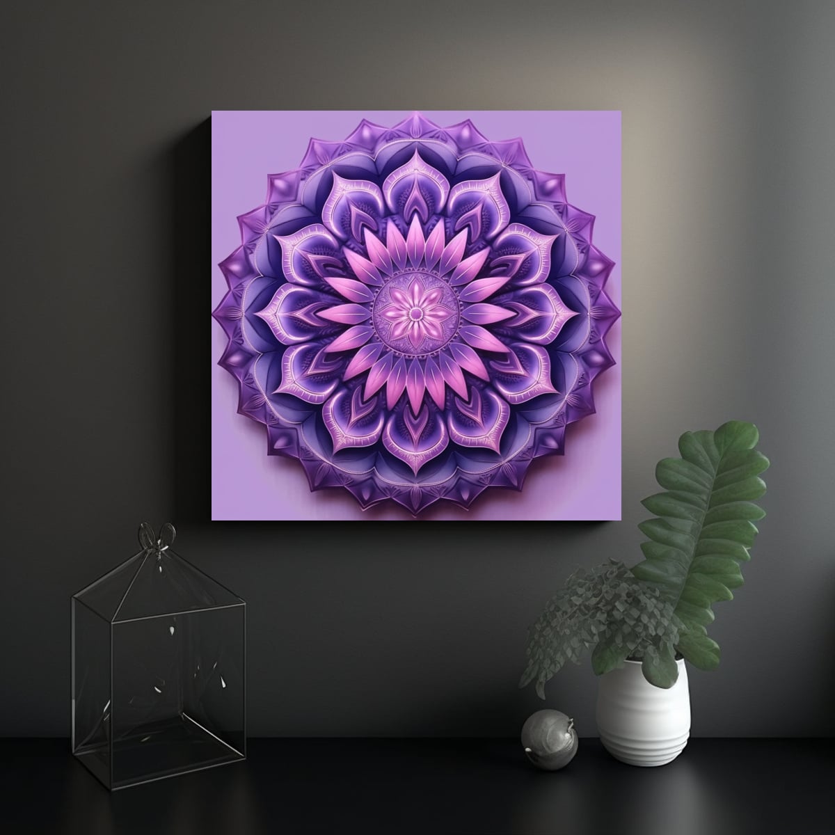CUADROS DECORATIVOS DE LÍNEAS FINAS EN TONOS 40X40 CM - 2