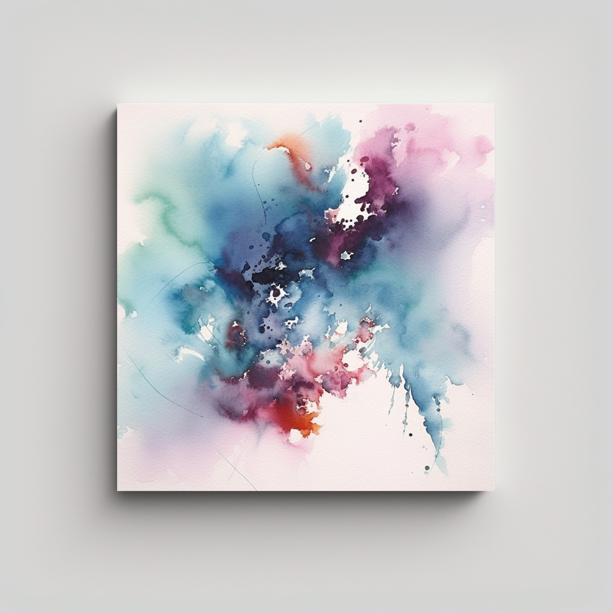 PINTURA EN TINTA Y ACUARELA DE GRADACIÓN DE 100X100 CM - 1
