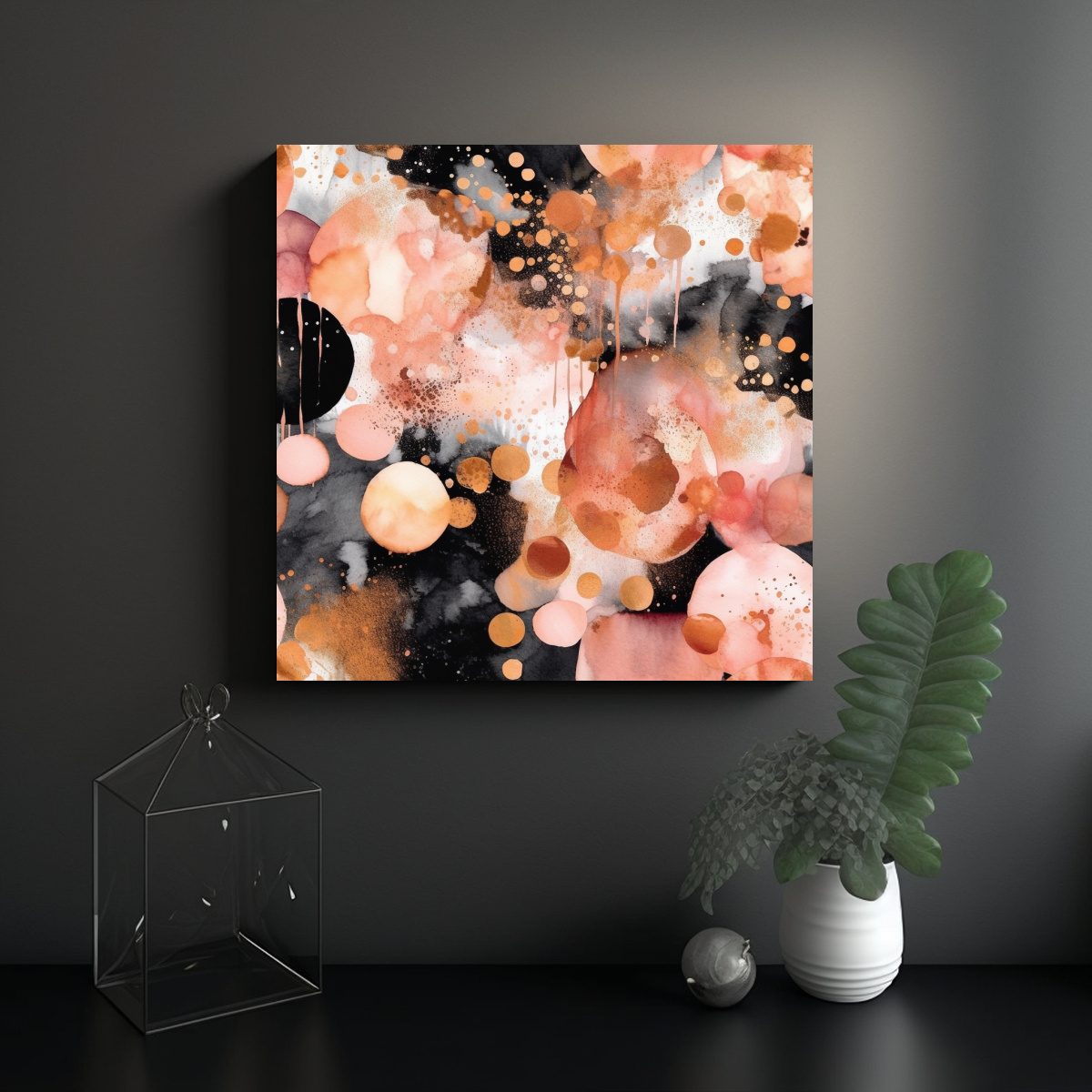 PATRÓN ALEGRE DE COLORES MELODY JOY: CUADRO TEMA 90X90 CM - 2