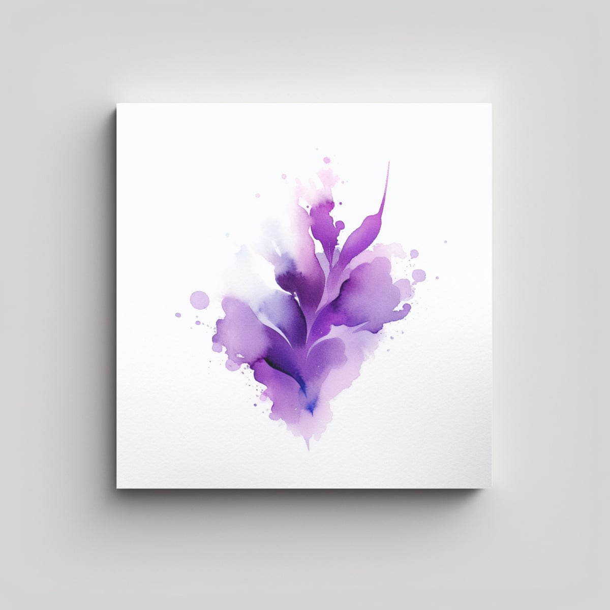 CUADRO ÚNICO DE DISEÑO PÚRPURA CON NUBE EN 60X60 CM - 1
