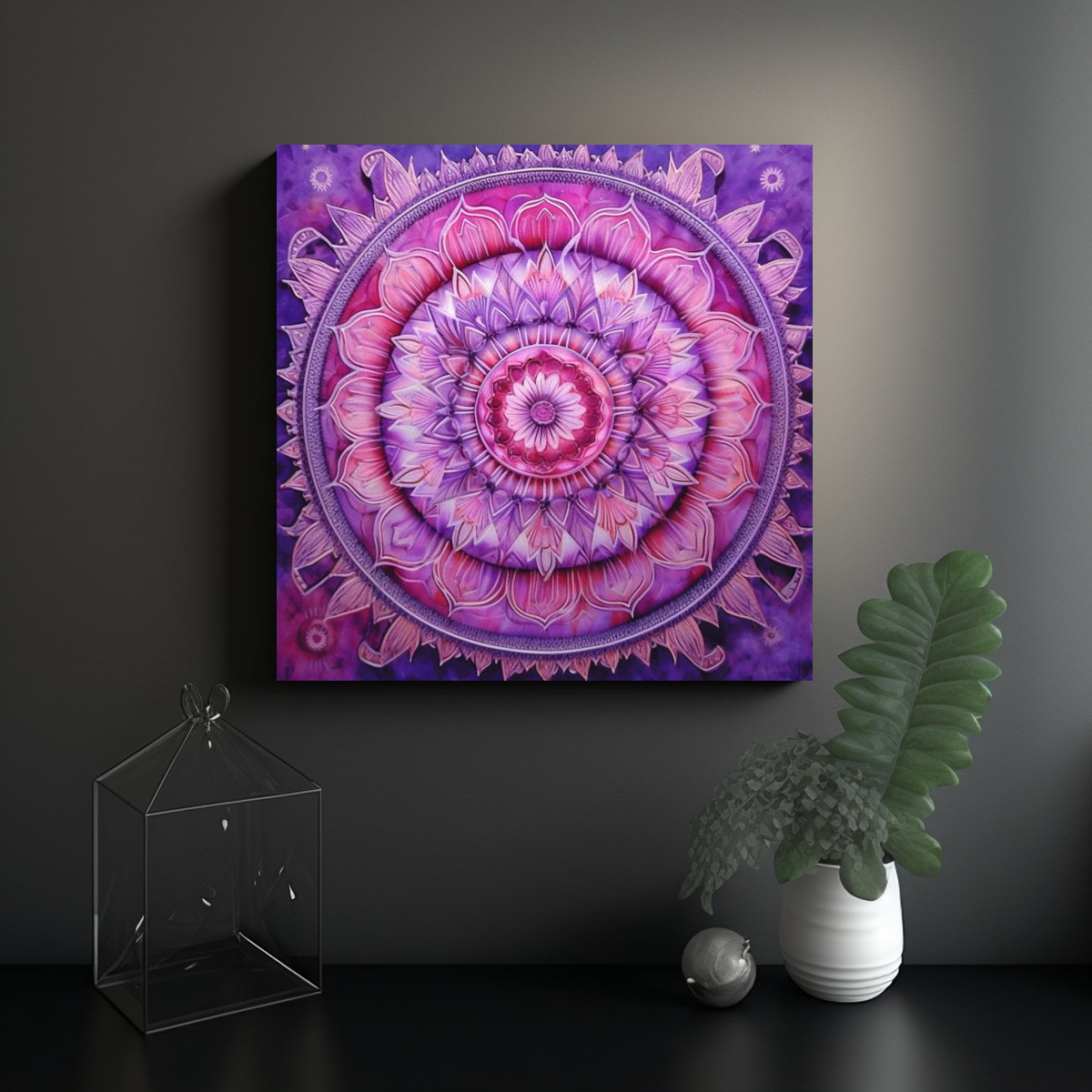 PINTURAS DECORATIVAS INSPIRADAS EN MANDALAS 90X90 CM - 2