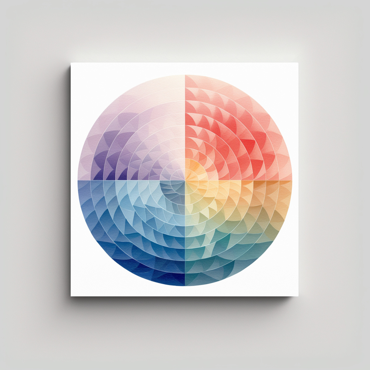 CUADRO VANGUARDIA ÚNICO GEOMETRÍA SAGRADA 40X40 CM - 1