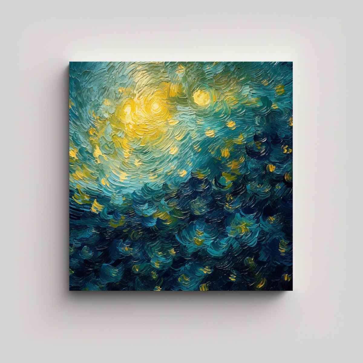 LIENZO COLORES MINIMALISMO: ABSTRACCIÓN DE LA 40X40 CM - 1