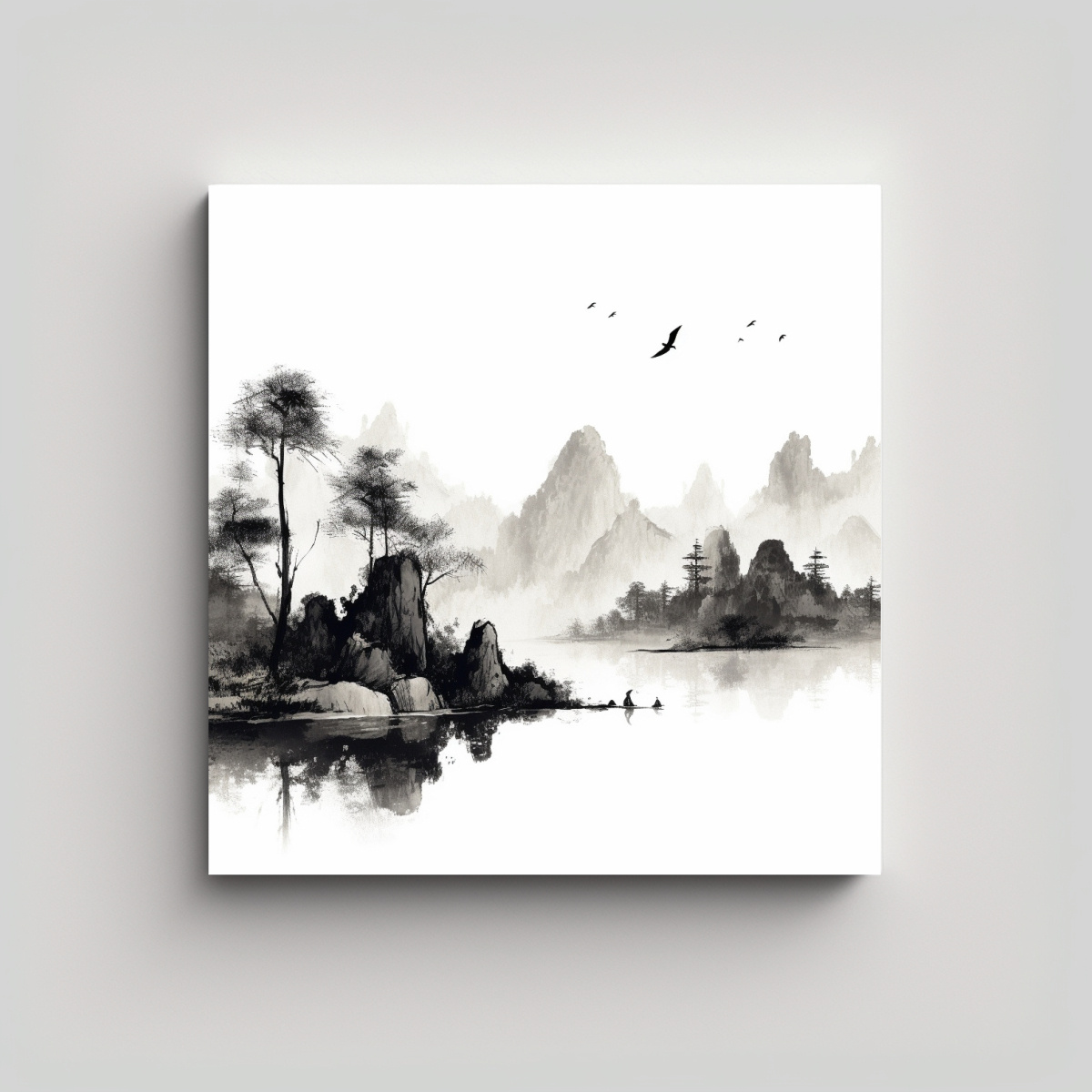 PINTURAS DECORATIVAS DE PAISAJES EN TONOS DE 90X90 CM - 1