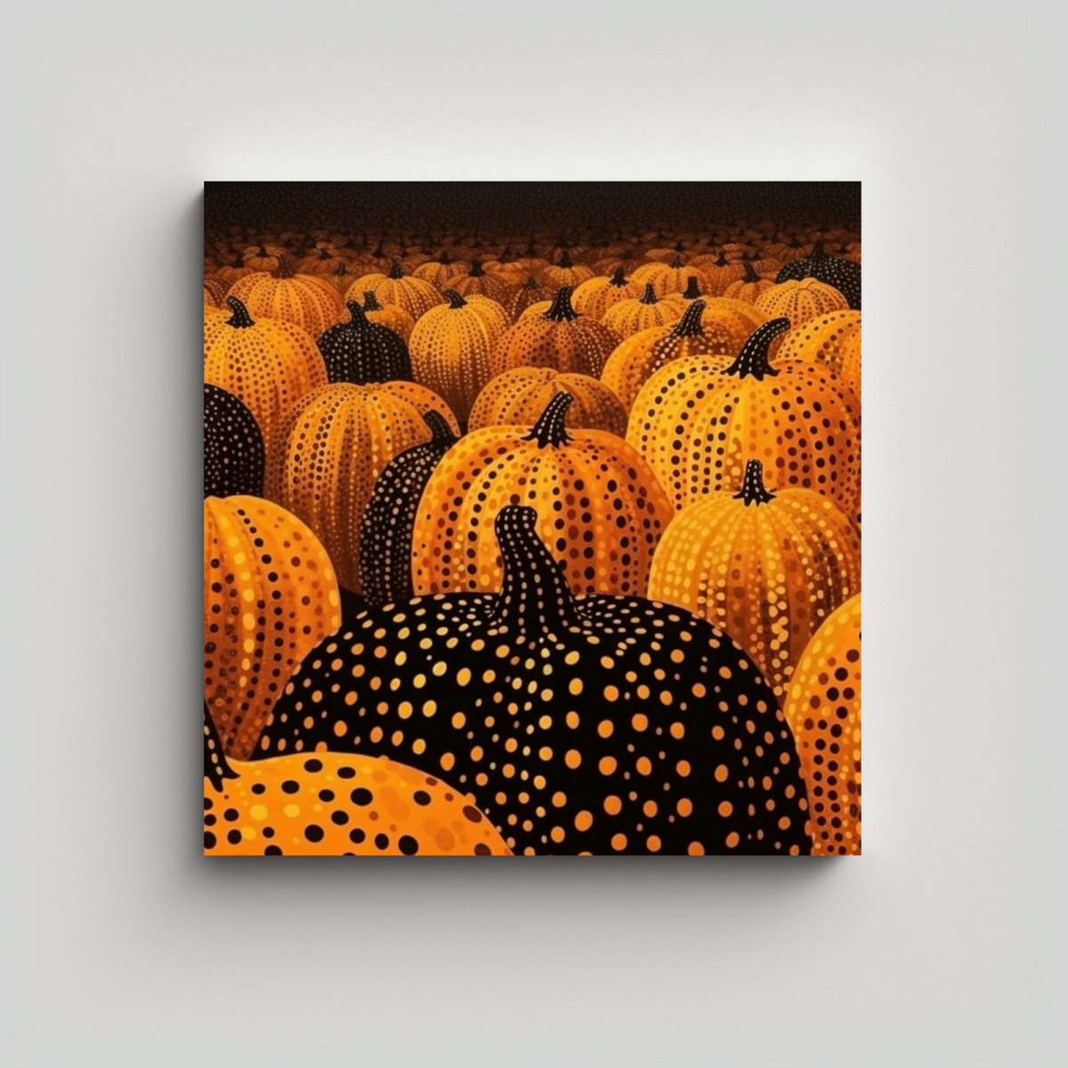 PINTURAS DECORATIVAS CON MOTIVOS DE CALABAZAS DE 100X100 CM - 1