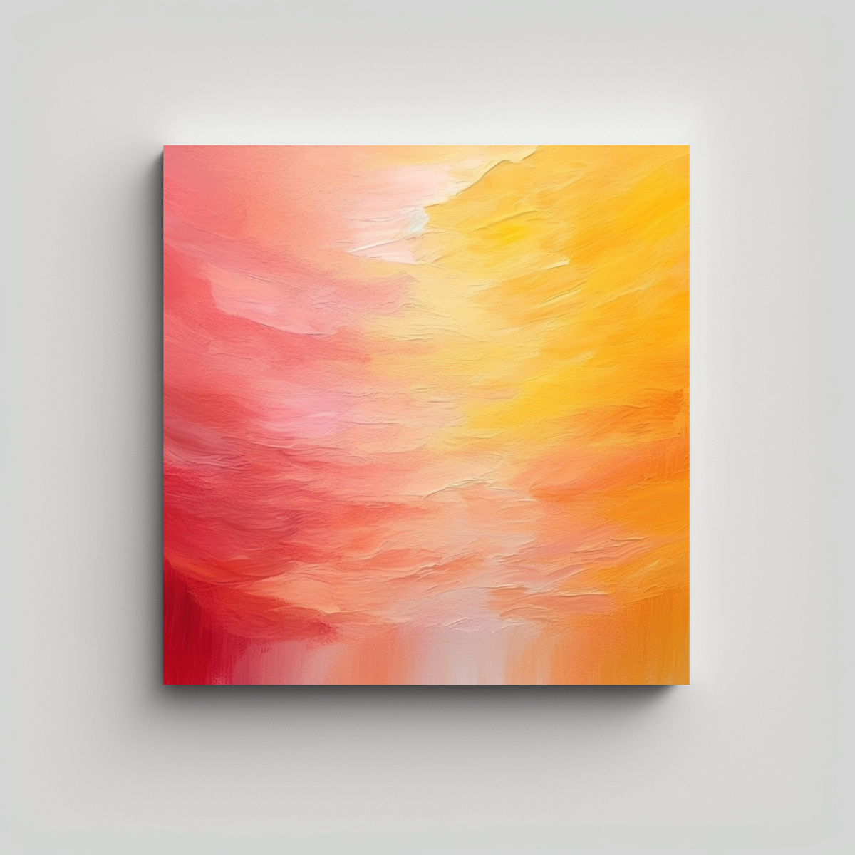 PINTURA AL ÓLEO SIMÉTRICA EN LIENZO CON DISEÑO 30X30 CM - 1