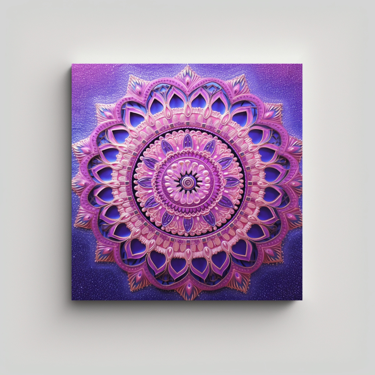 INSPIRACIÓN MANDALA ROSA Y MORADA PARA 80X80 CM - 1