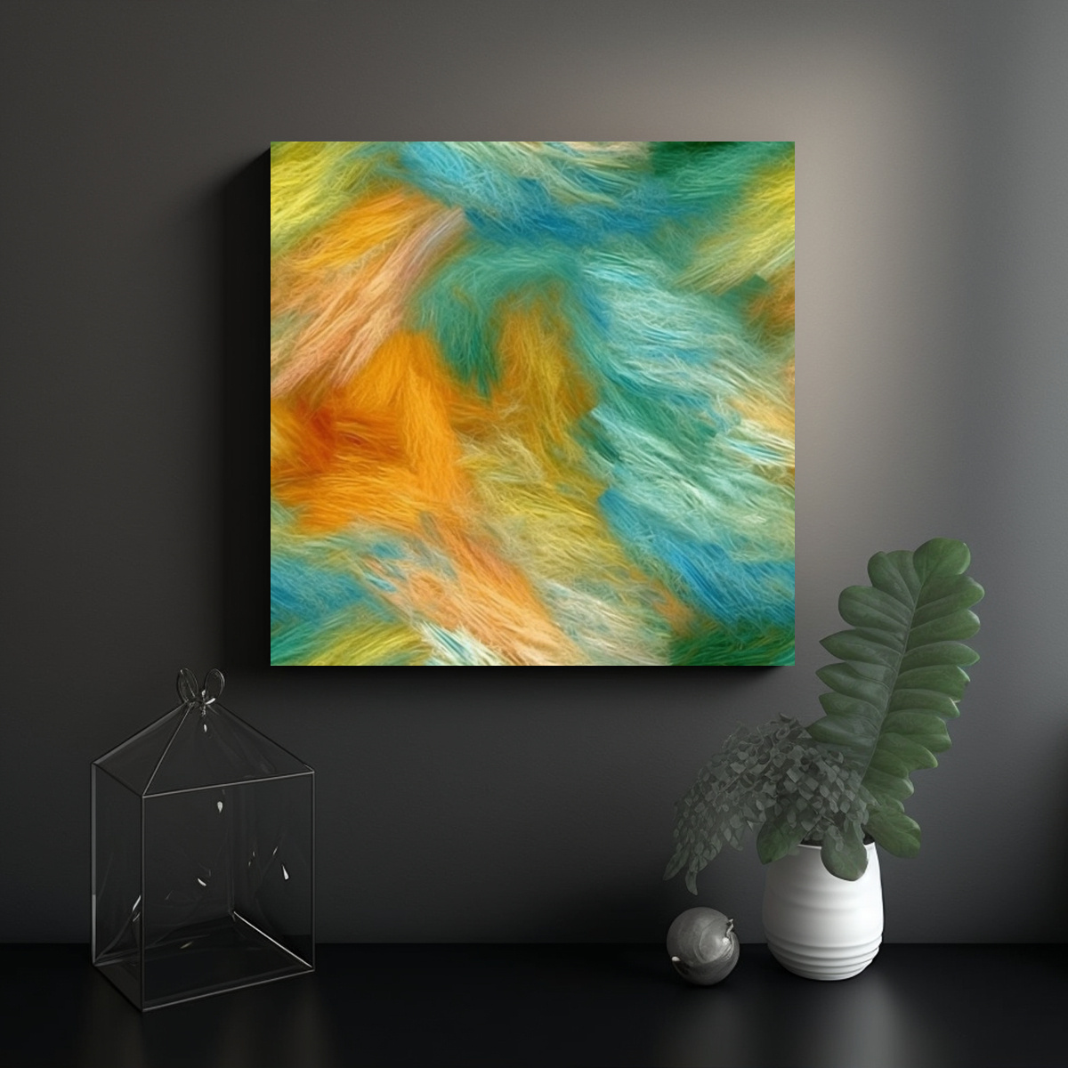 CUADROS DECORATIVOS EN TELA DE FRANELA, DISEÑO 40X40 CM - 2