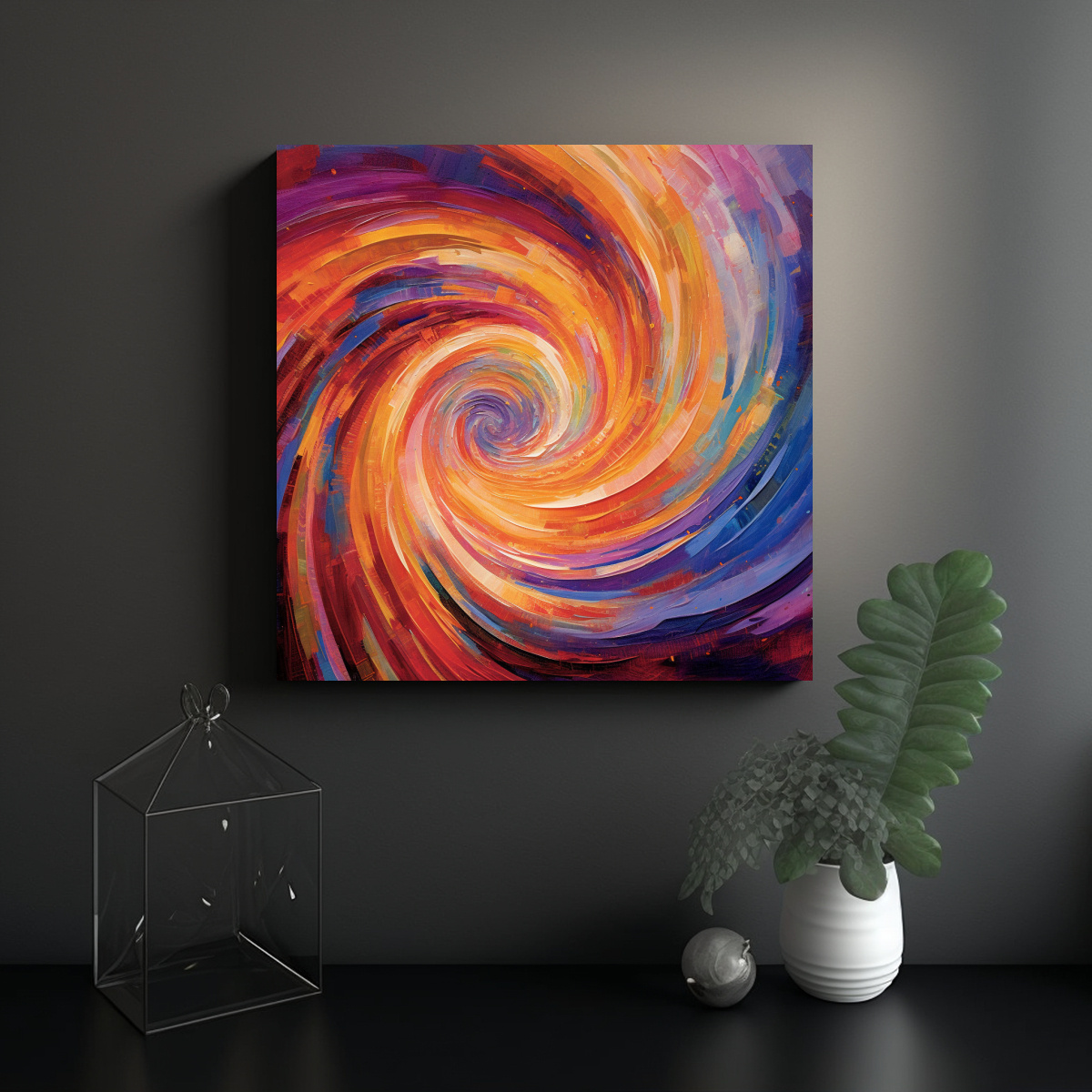 PINTURAS DECORATIVAS DE PARED CON EQUILIBRIO 70X70 CM - 2