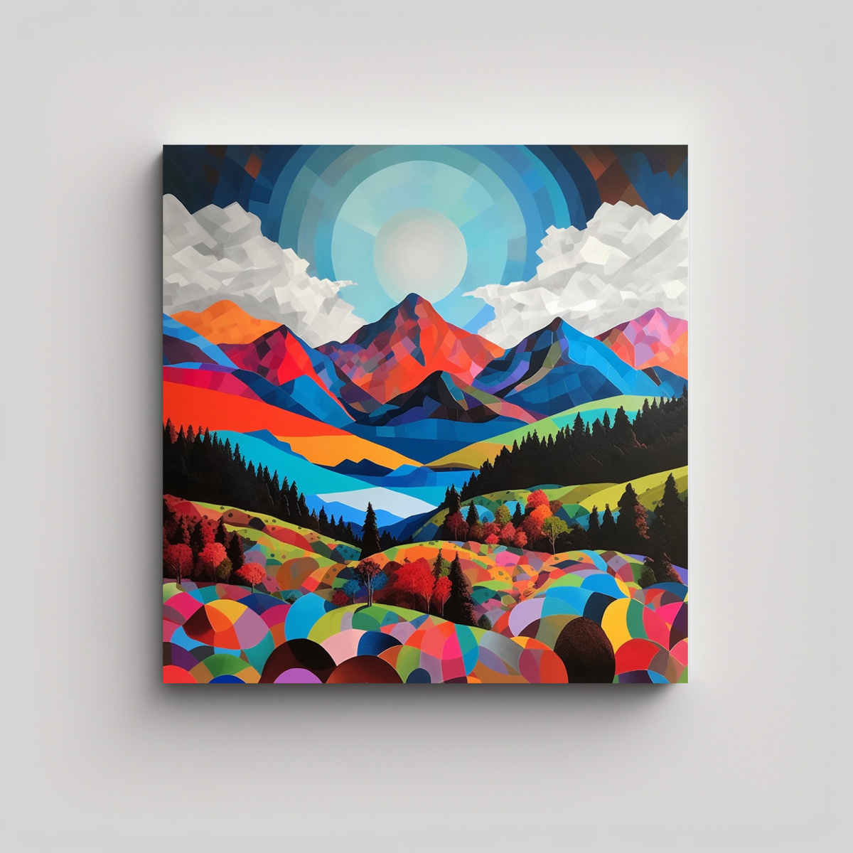 PINTURA FOTOGRÁFICA Y DECORATIVA EN UNA MEZCLA 70X70 CM - 1