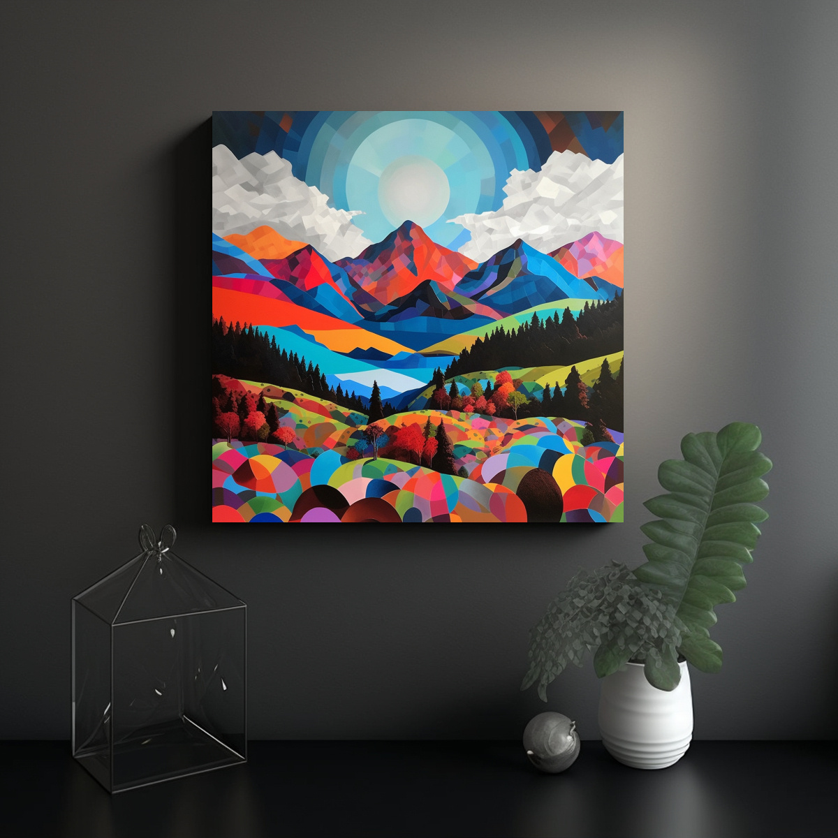 PINTURA FOTOGRÁFICA Y DECORATIVA EN UNA MEZCLA 70X70 CM - 2