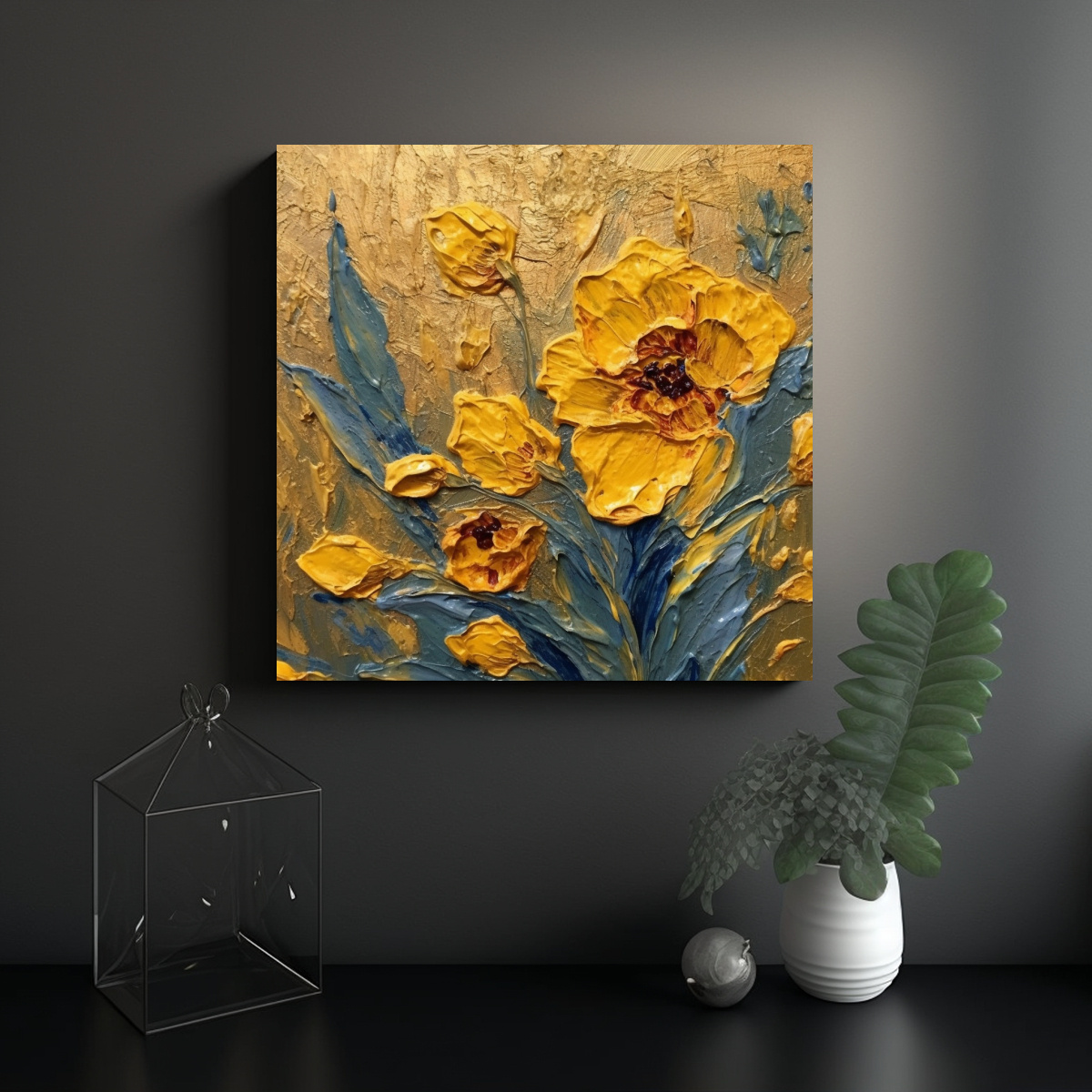 PINTURAS DE DECORACIÓN DE BELLEZA ABSTRACTA EN 60X60 CM - 2