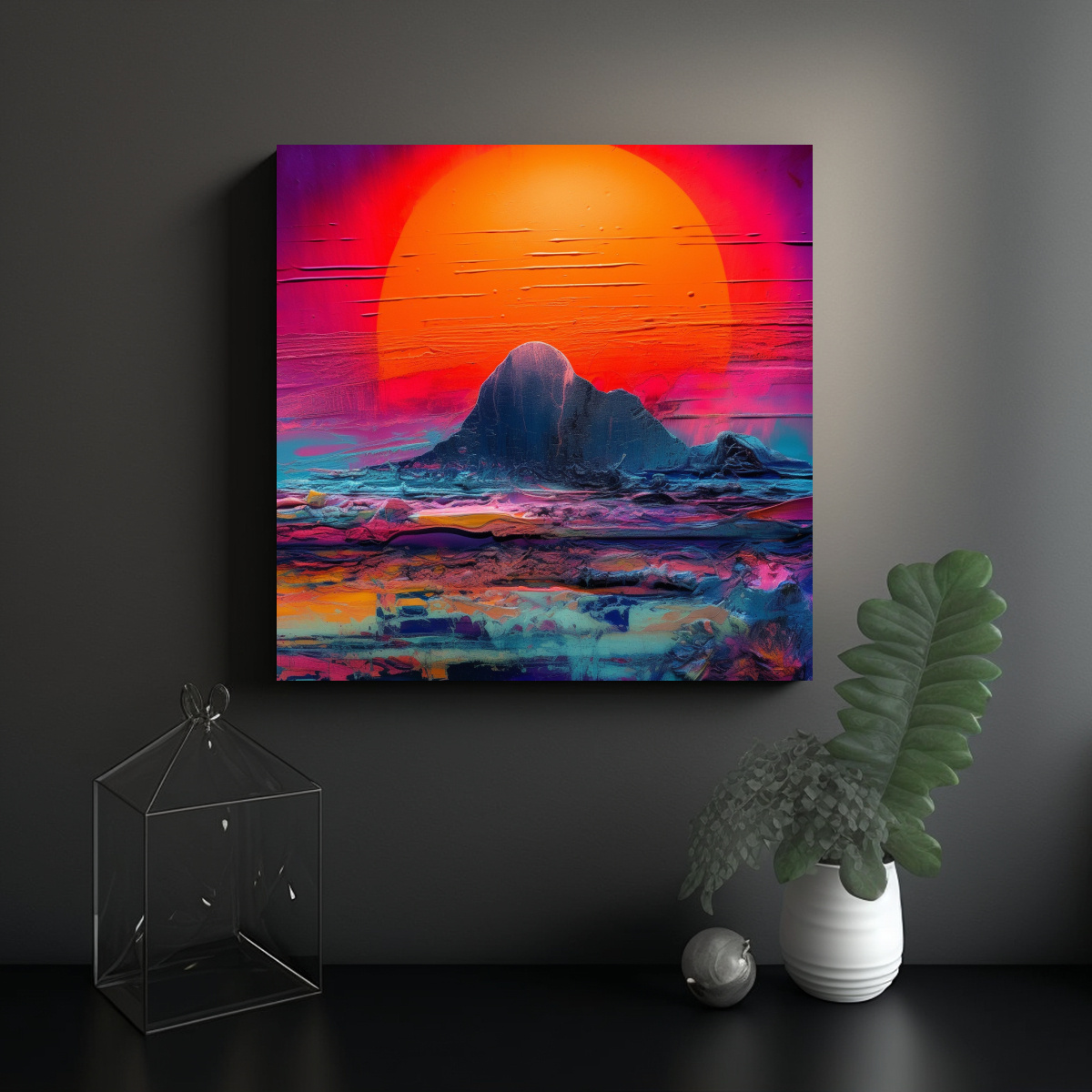 FOTOGRAFÍA PROFESIONAL Y PINTURA DECORATIVA EN 80X80 CM - 2