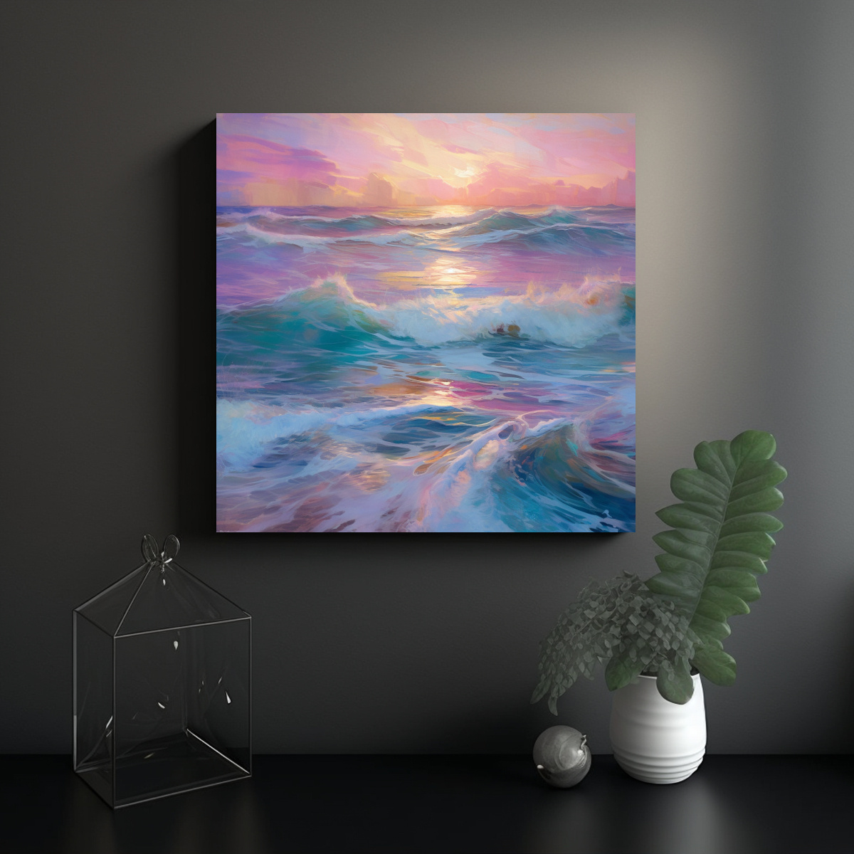 PINTURAS DECORATIVAS DE ALTA RESOLUCIÓN: MAR 80X80 CM - 2