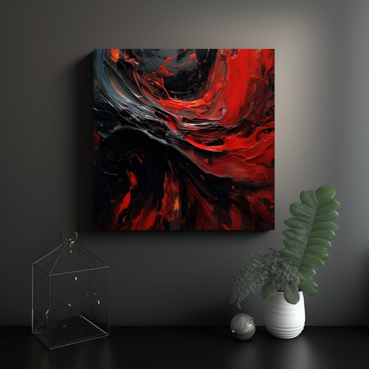 CUADRO EN BASTIDOR DE ARTE: AMOR PERDIDO, 20X20 CM - 2