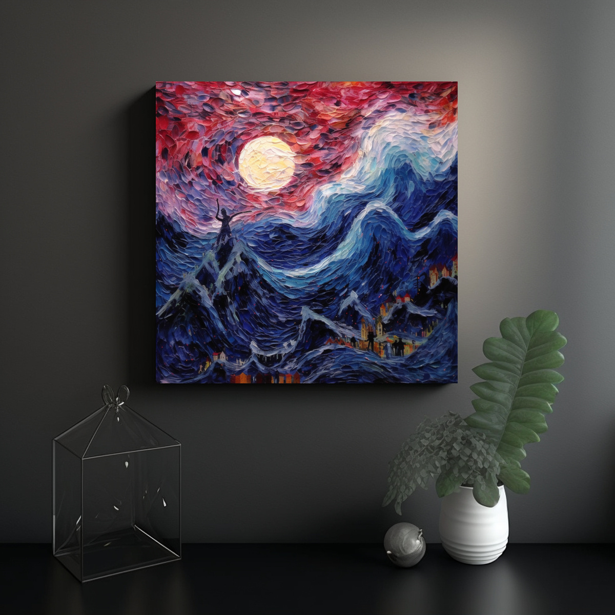 PINTURAS DECORATIVAS DE EXPRESIONISMO ESTILO 50X50 CM - 2