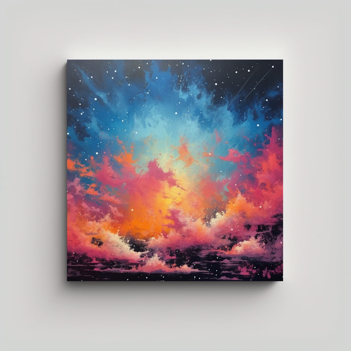 CUADRO ESPECTACULAR CIELO LINDA PINTURA SPRAY 70X70 CM - 1