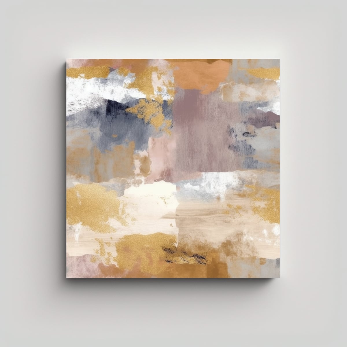 CUADRO ABSTRACTO TEXTURA TELA LÍNEAS FINAS 50X50 CM - 1