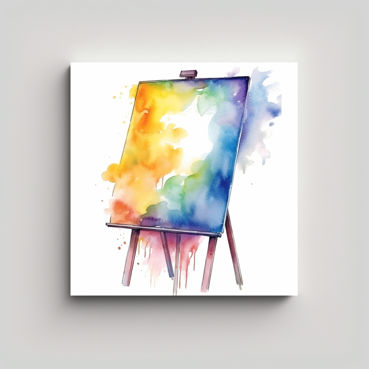 PINTURAS ABSTRACTAS BRILLANTES PARA DECORACIÓN 50X50 CM - 1