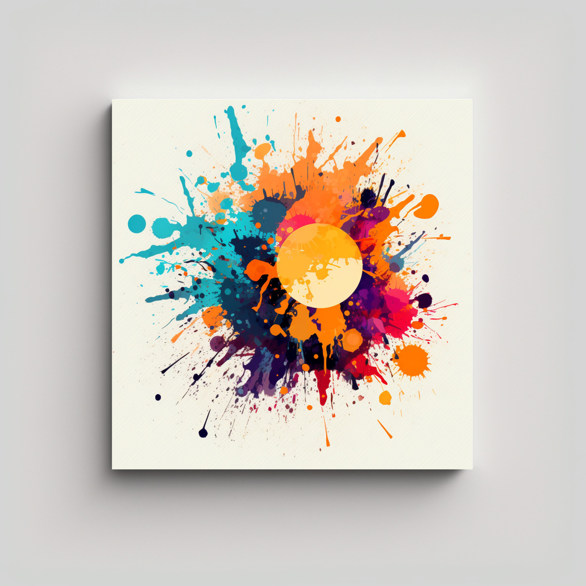 CUADRO ABSTRACTO INSPIRADOR PARA DECORAR CON 90X90 CM - 1