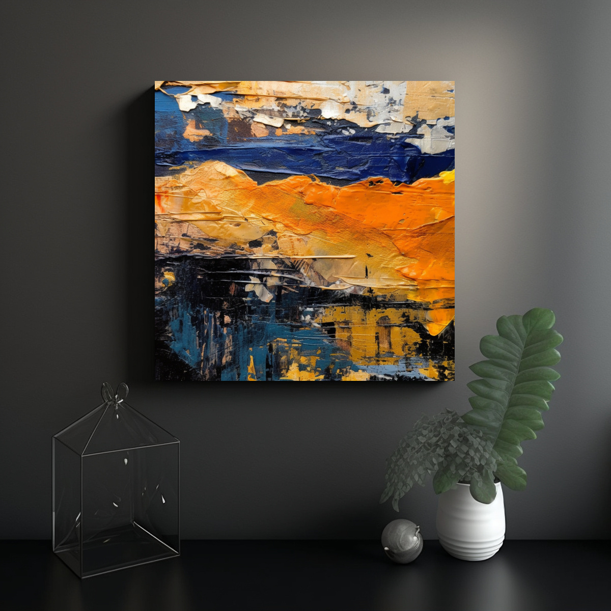 CUADRO TELA ESTILO GALERÍA FUSIÓN FOTOGRAFÍA 80X80 CM - 2