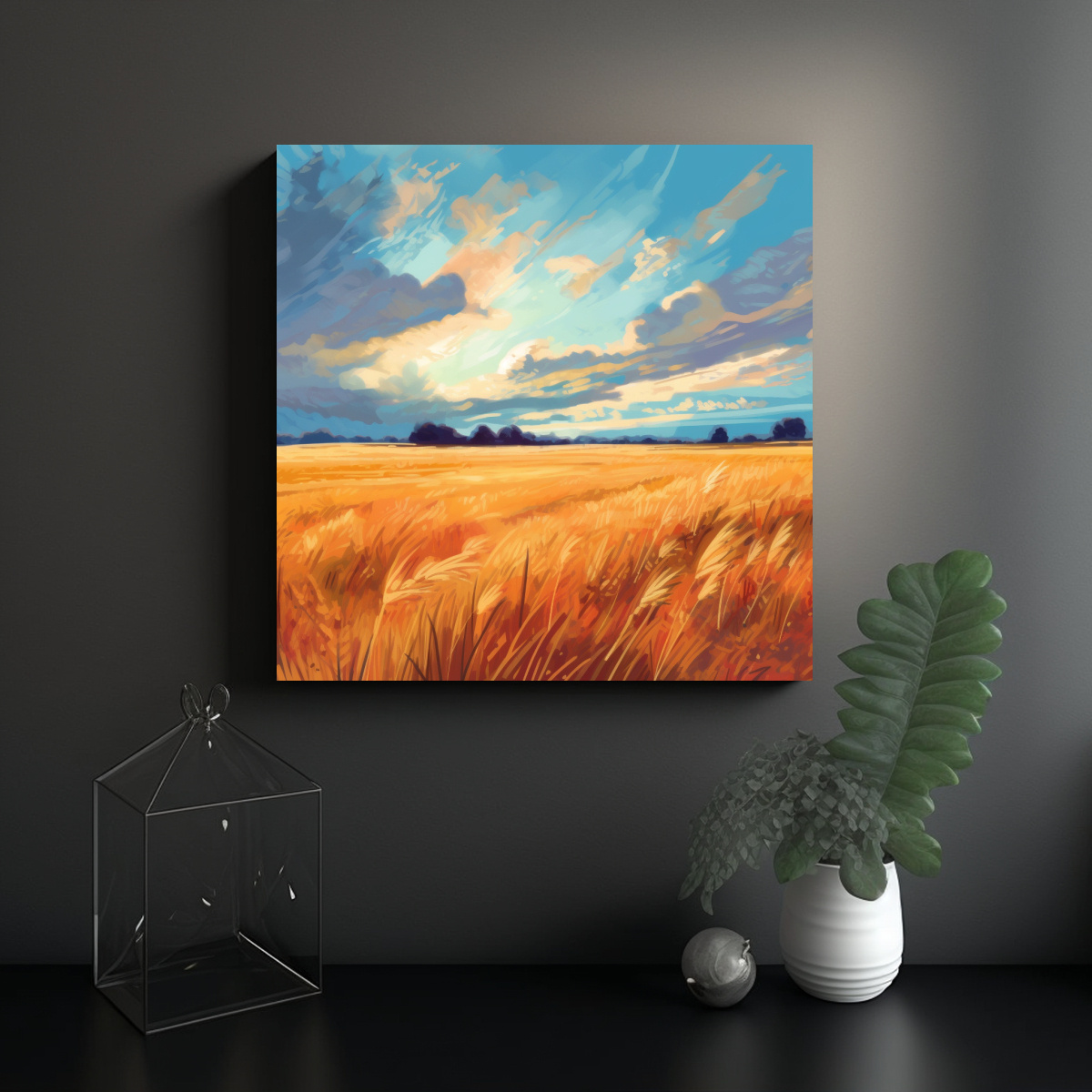 PINTURAS DE DECORACIÓN CON ESTILO DE PINTURA 80X80 CM - 2