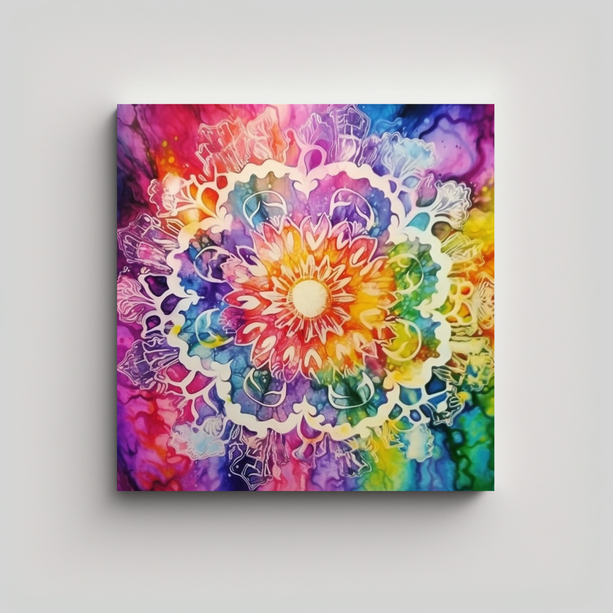 ARTE MANDALA GRANDE EN MARCADORES DE ALCOHOL POR 20X20 CM - 1