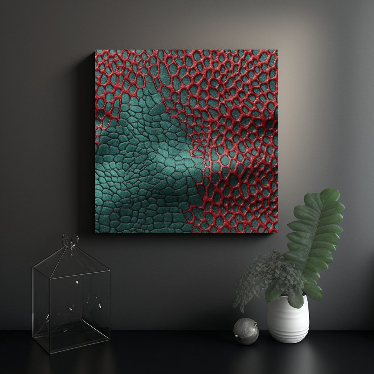PINTURAS DECORATIVAS CON TEXTURA DE TELA ESTILO 50X50 CM - 2