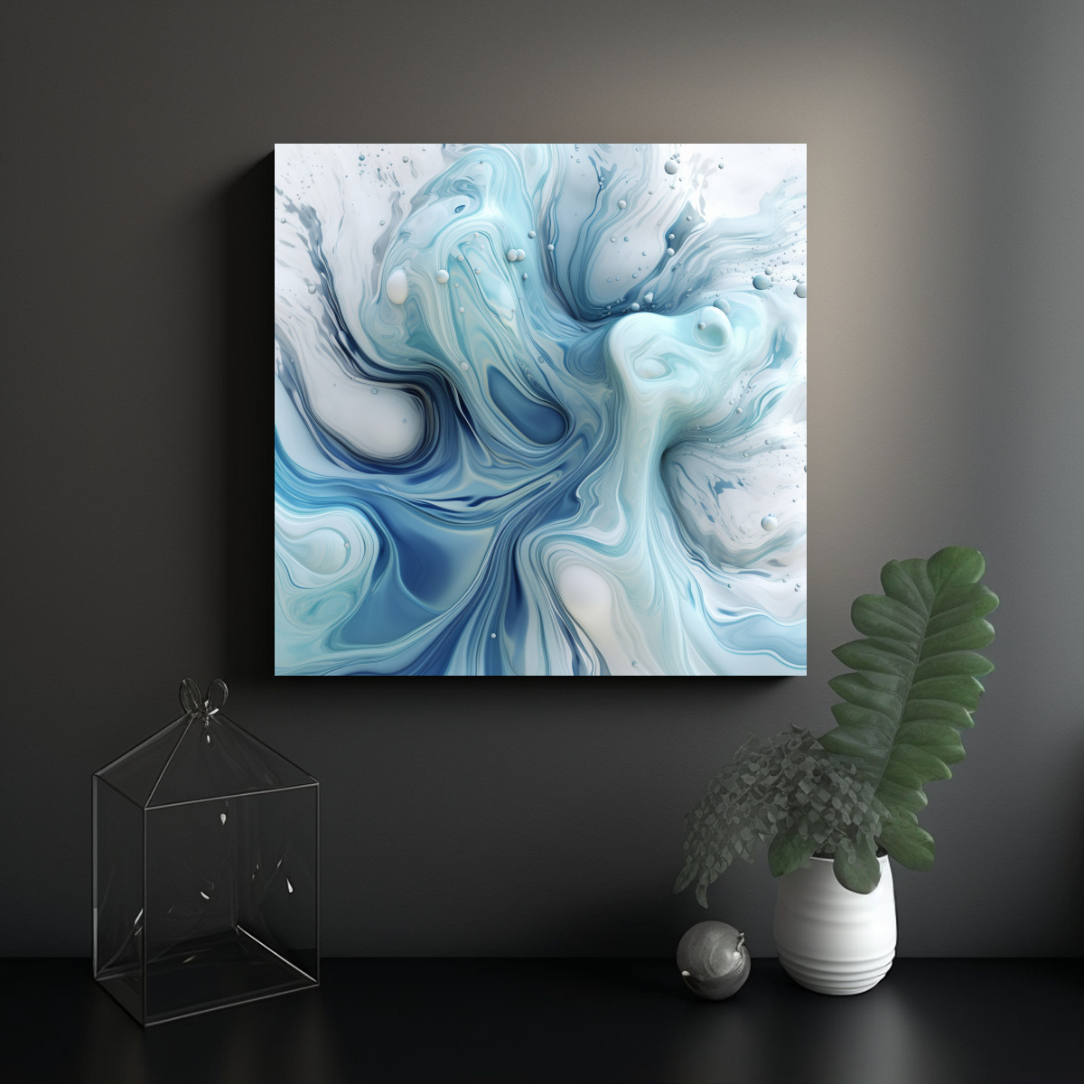 PINTURAS DECORATIVAS DE ARTE PATRÓN INTENSO EN 100X100 CM - 2
