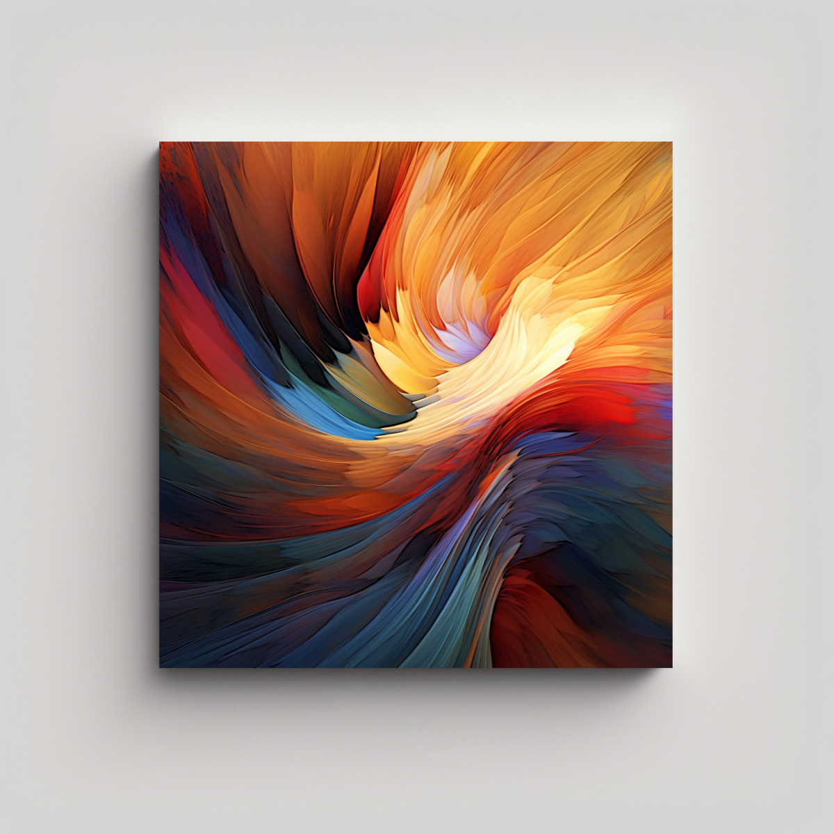 CUADRO ABSTRACTO DIGITAL: CALIDEZ Y RONIN EN 50X50 CM - 1